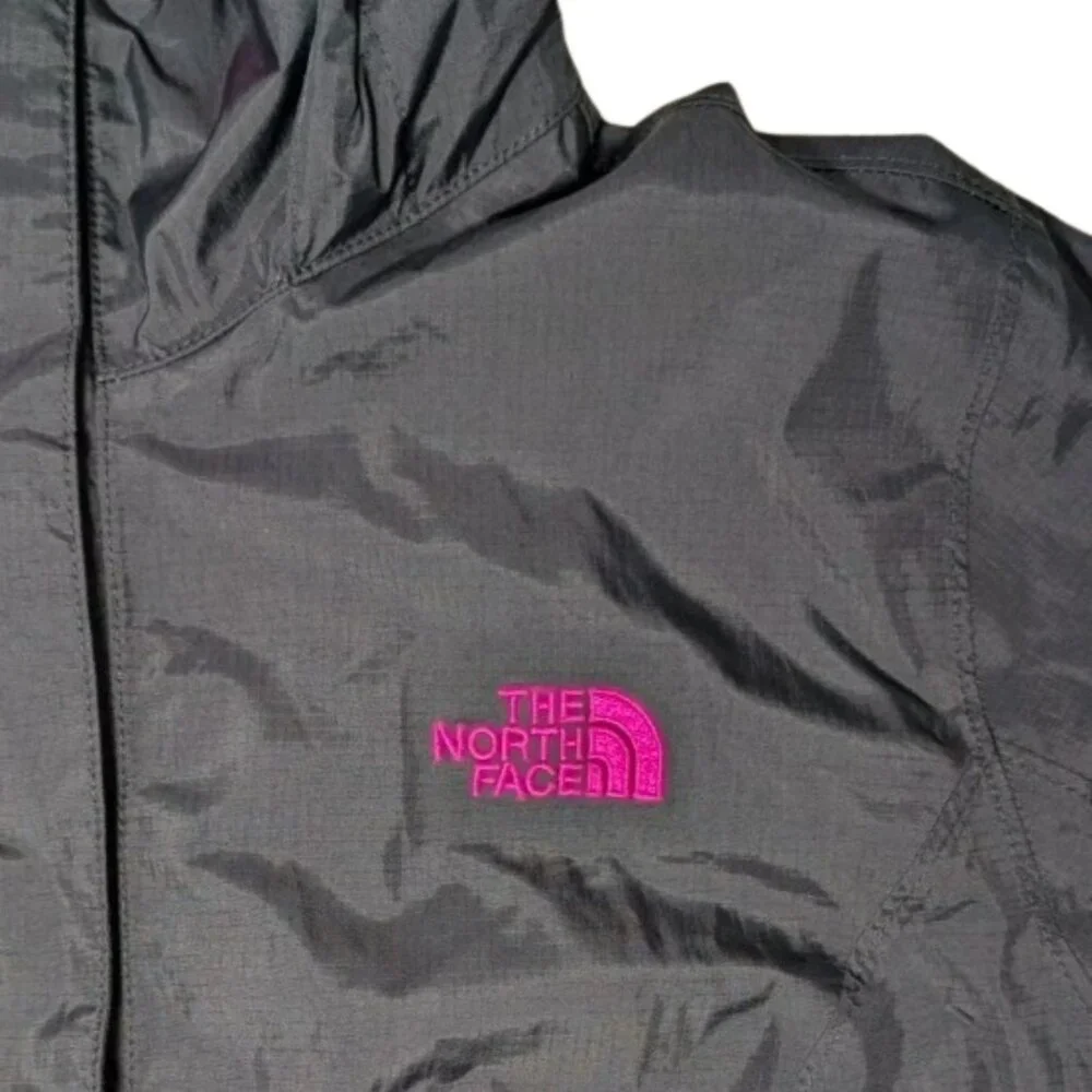 The North Face Resolve Jacket Women's Large Black Pink HyVent Waterproof - Picture 2 of 14